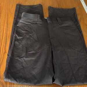 NWT Circle S Pants Mens Western Choclate Pinstriped Ranch Dress  100% Wool 30x36